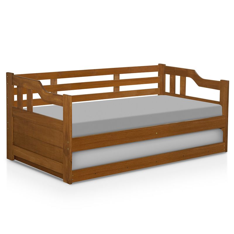 Sofa-Cama-Solteiro-Madeira-Macica-Com-Auxiliar-Castanho-Atraente-02