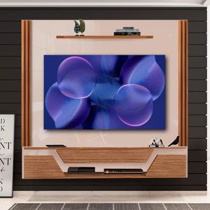 Painel Suspenso Ripado TV 60 Polegadas Off White Noce Poseidon 1.8 Shop JM