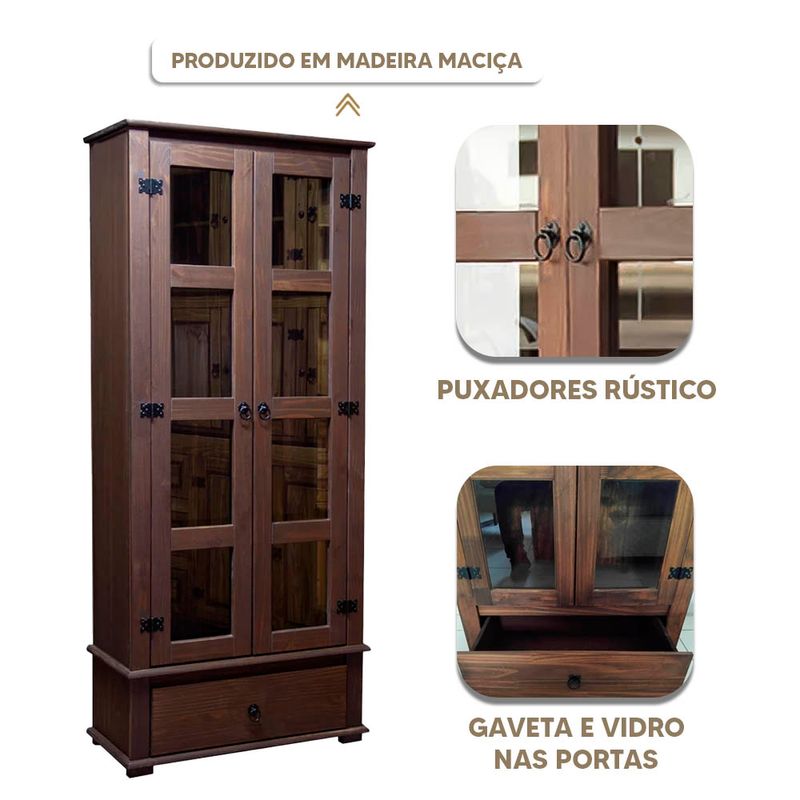 Cristaleira-de-Madeira-Macica-Rustica-2-Portas-Imbuia-Shop-JM-03