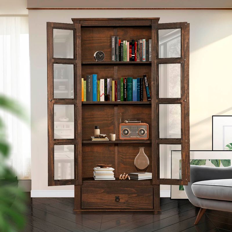 Cristaleira-de-Madeira-Macica-Rustica-2-Portas-Imbuia-Shop-JM-07