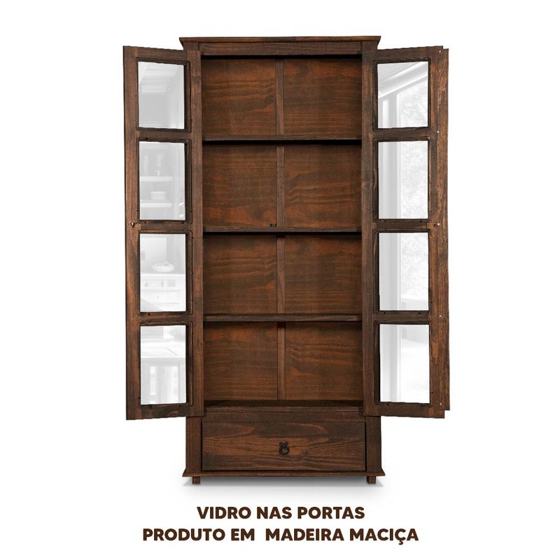 Cristaleira-de-Madeira-Macica-Rustica-2-Portas-Imbuia-Shop-JM-10