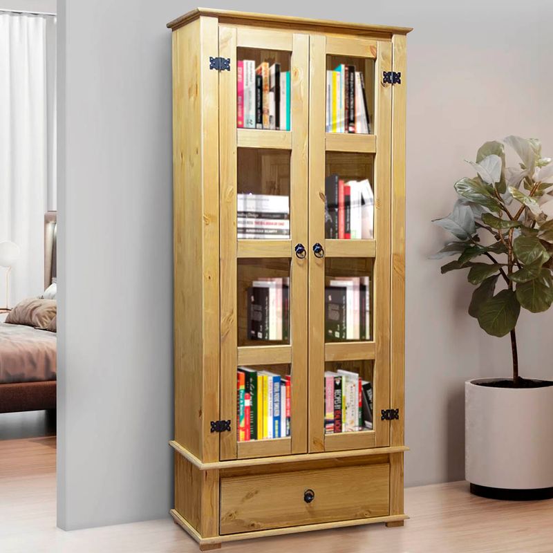 Cristaleira-de-Madeira-Macica-Rustica-2-Portas-Mel-Shop-JM-02