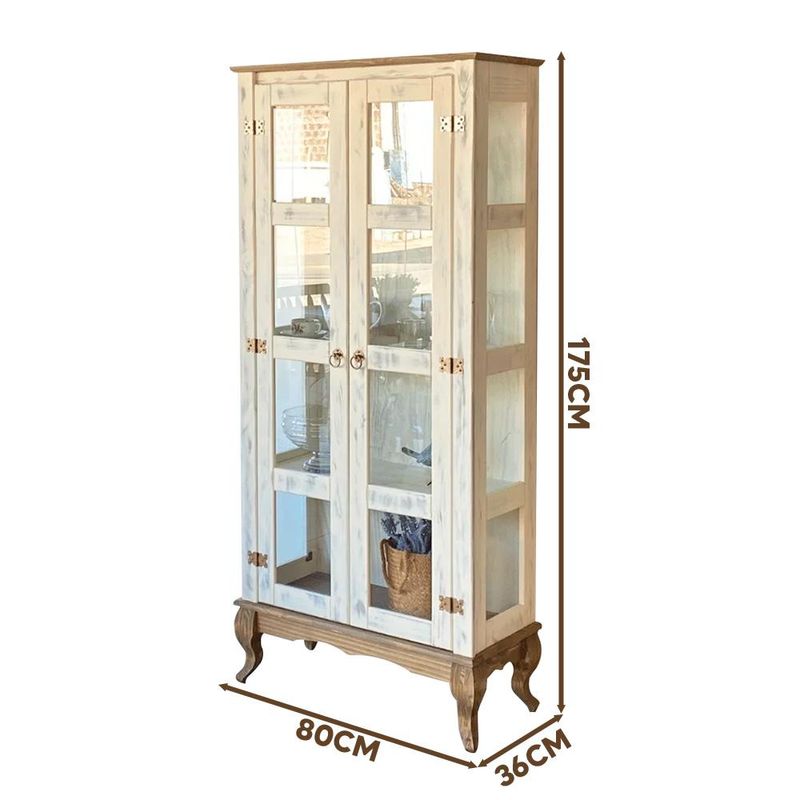 Cristaleira-Rustica-Madeira-Macica-2-Portas-Vidro-Lateral-Branco-Garapa-D113VL-Denk-04