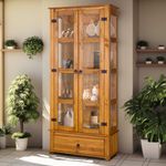 Cristaleira-Rustica-Madeira-Macica-2-Portas-Vidro-Lateral-Mel-D106VL-Denk-01