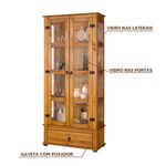 Cristaleira-Rustica-Madeira-Macica-2-Portas-Vidro-Lateral-Mel-D106VL-Denk-03