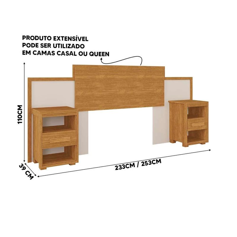 Cabeceira-Casal-E-Queen-Size-Com-02-Mesa-De-Cabeceira-Cinamomo-Off-White-Flex-Dinamarca-Fenix-04