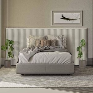 Cabeceira Casal Queen 240cm com Frame Laranjeiras Linea Brasil Off White