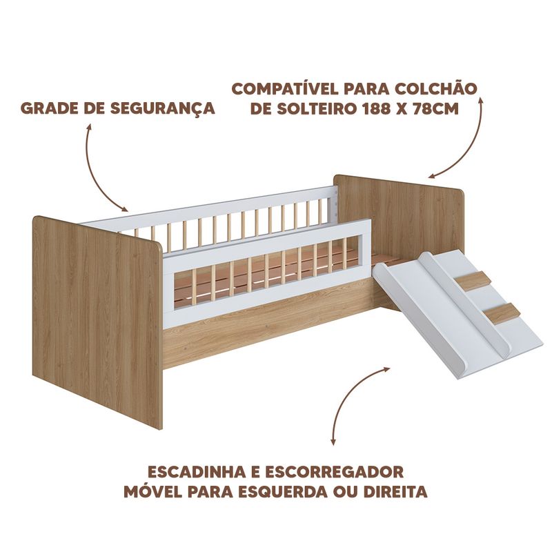Cama-Infantil-Montessoriana-Solteiro-Aveiro-Oak-Branco-02
