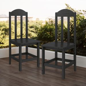 Kit 2 Cadeiras Em Madeira Maciça Suporta Até 120kg Preto Safira Shop Jm