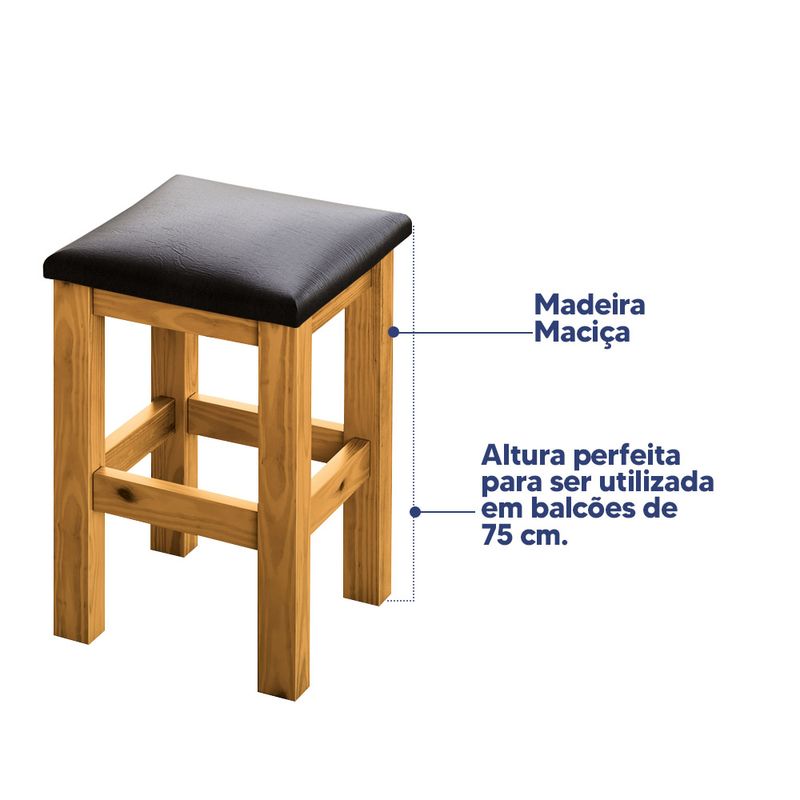 Banquinho-De-Madeira-Macica-Baixo-Mel-Assento-Estofado-Material-Sintetico-Preto-Nemargi-01