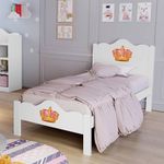 Cama-De-Solteiro-Infantil-Em-MDF-Nina-Branco-Princesa-Basoto-01