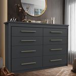 Comoda-Casal-Grande-8-Gavetas-Preto-Fosco-Gimel-Shop-Jm-01