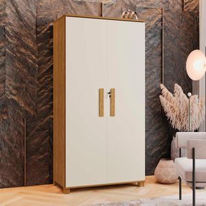 Multiuso Com Chave E Fechadura 2 Portas Cinamomo Off White Álamo JM Móveis