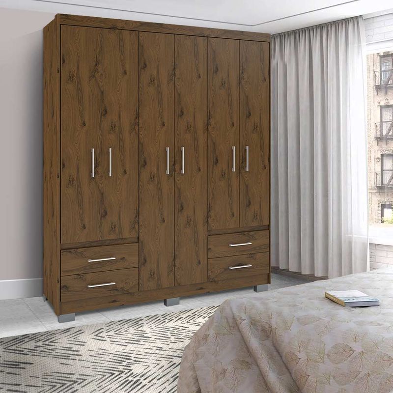 Guarda-Roupa-Casal-6-Portas-4-Gavetas-Cappuccino-Primacy-Batrol-01