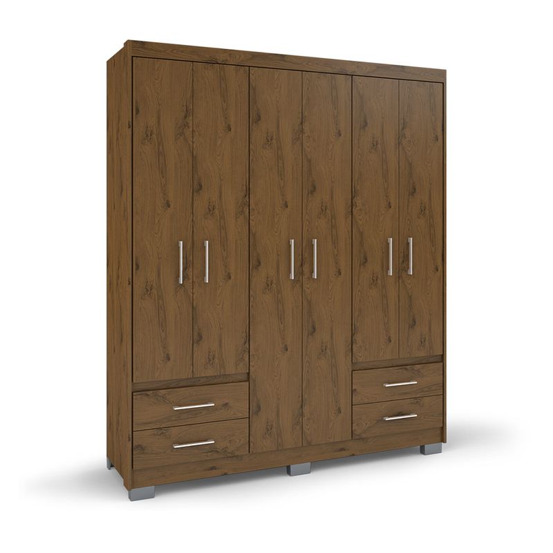 Guarda-Roupa-Casal-6-Portas-4-Gavetas-Cappuccino-Primacy-Batrol-02