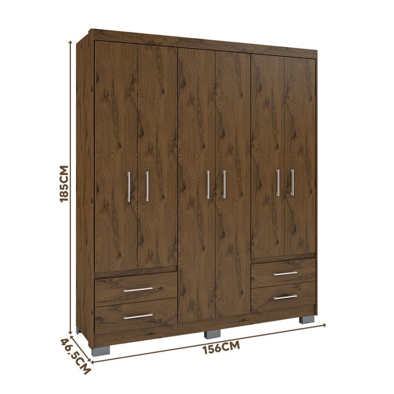 Guarda-Roupa-Casal-6-Portas-4-Gavetas-Cappuccino-Primacy-Batrol-04