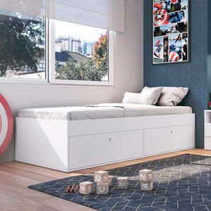 Cama De Solteiro 4 Portas Branco Tokio Art In Móveis