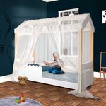 Cama-Montessoriana-Solteiro-Branco-Com-Voal-Branco-Jhulia-Divaloto-01