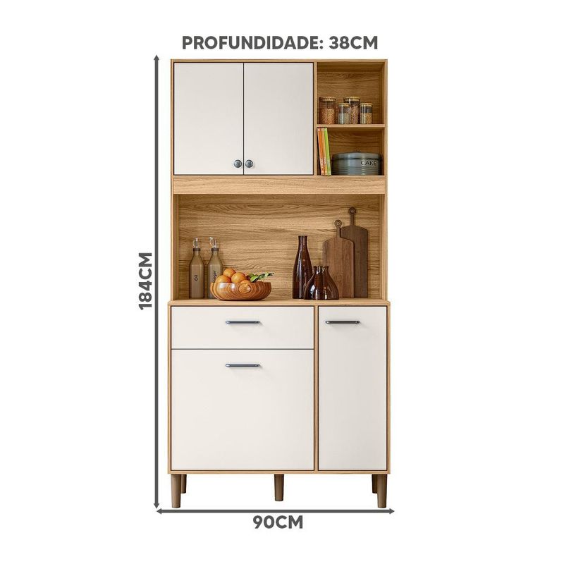 Armario-Pequeno-Para-Cozinha-4-Portas-1-Gaveta-90-cm-Freijo-Off-White-Cristal-Cidreira-Shop-JM-04