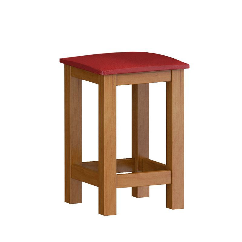 Banquinho-De-Madeira-Macica-Baixo-Mel-Assento-Estofado-Material-Sintetico-Vermelho-Nemargi-02