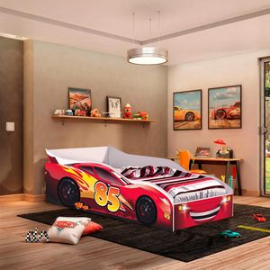 Cama Carro Montessoriana Infantil Vermelho Bryan Shop JM