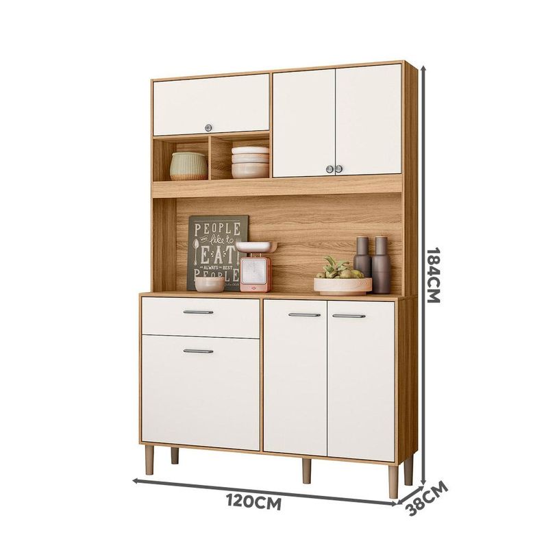 Armario-Para-Cozinha-Pequena-6-Portas-1-Gaveta-120-cm-Freijo-Off-White-Cristal-Erva-Doce-Nicioli-04