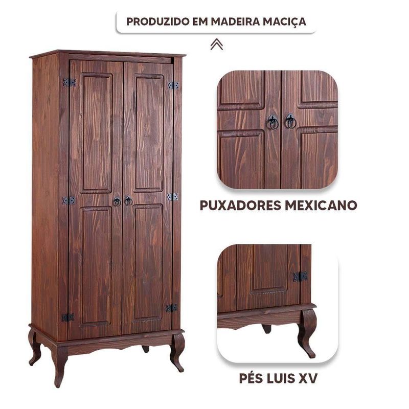 Conjunto-Rustico-Armario-e-Balcao-Pes-Luis-XV-Madeira-Macica-Marrom-Shop-JM-09