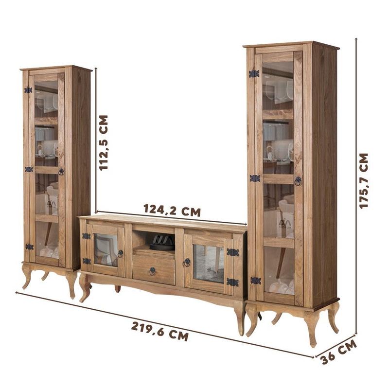 Conjunto-Rustico-Balcao-Com-2-Torres-Cristaleiras-Luis-XV-Madeira-Macica-Mel-Shop-JM-04