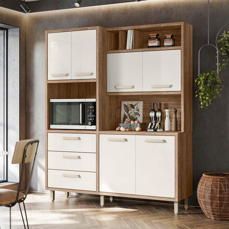 Armario-Cozinha-Compacta-6-Portas-3-Gavetas-Carvalho-Nature-Off-White-Cristal-Moana-Nicioli-01