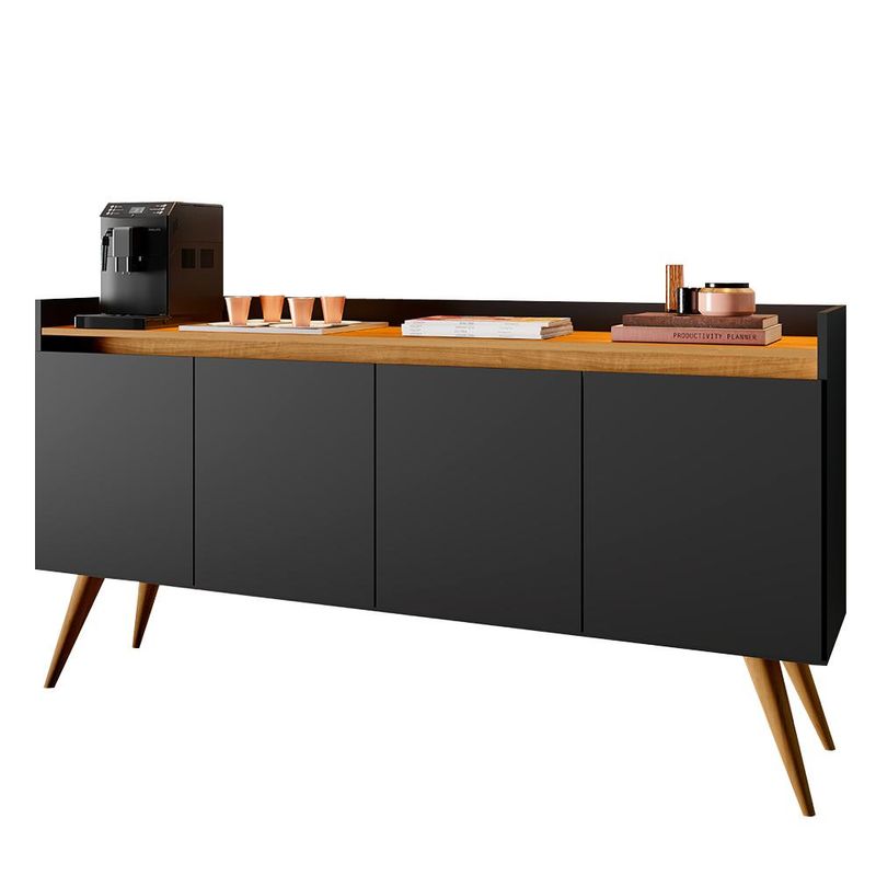 Aparador-Buffet-4-Portas-Preto-Mel-Gold-01