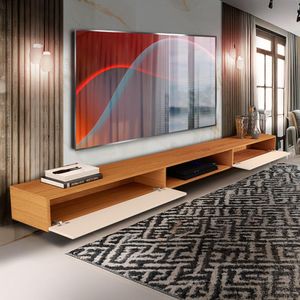 Nicho Aparador Suspenso 2 Portas Nature Off White 2.2 Veridian Shop JM