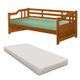 Sofá Cama Madeira Maciça Com Colchão Solteiro Shop JM-1739993093537