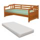 Sofá Cama Madeira Maciça Com Colchão Solteiro Shop JM-1739994401080