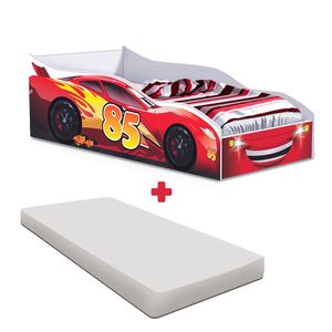 Cama Carro Com Colchão Infantil 73 x 155 Gabrielli Móveis