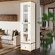 Cristaleira Torre Alta 01 Porta Vidro Madeira Maciça D151 Shop JM-1742567333952