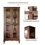 Cristaleira-Rustica-Madeira-Macica-2-Portas-Vidro-Lateral-Imbuia-D113VL-Denk-03