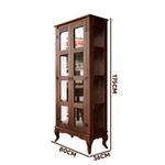 Cristaleira-Rustica-Madeira-Macica-2-Portas-Vidro-Lateral-Imbuia-D113VL-Denk-04