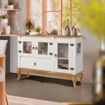 Balcao-Rustico-Madeira-Macica-3-Portas-Vidro-Lateral-Branco-Garapa-D125VL-Shop-JM-01