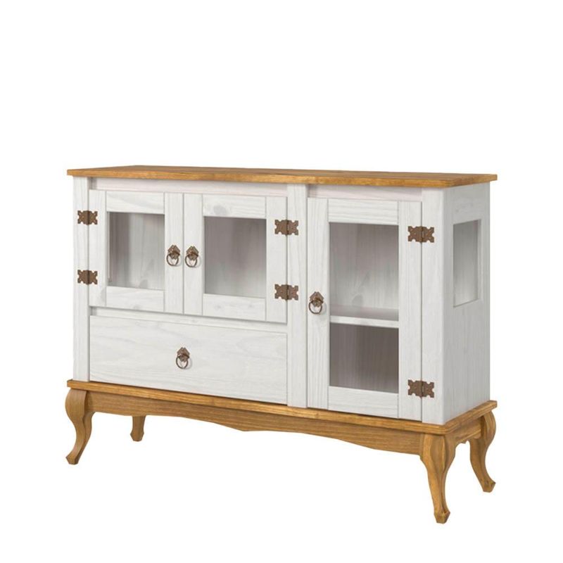 Balcao-Rustico-Madeira-Macica-3-Portas-Vidro-Lateral-Branco-Garapa-D125VL-Shop-JM-02