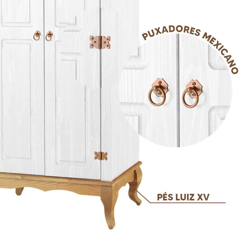 Guarda-Roupa-2-Portas-Madeira-Macica-Rustico-Pes-Luis-XV-Branco-Garapa-4000-Denk-04