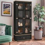 Cristaleira-Rustica-Madeira-Macica-2-Portas-Vidro-Preto-Garapa-D106-Denk-02