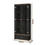 Cristaleira-Rustica-Madeira-Macica-2-Portas-Vidro-Preto-Garapa-D106-Denk-04