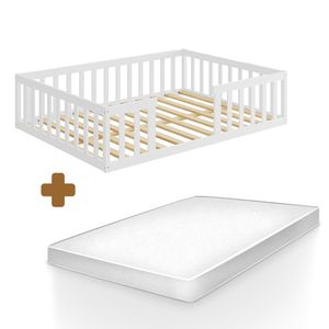Cama Com Colchão Casal Montessoriana 144 x 197 Nemargi