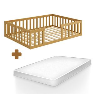 Cama Com Colchão Casal Montessoriana 144 x 197 Nemargi