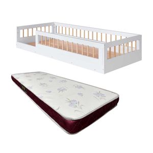 Cama Solteiro Com Colchão Castor Montessoriana Infantil Shop JM
