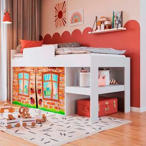 Cama Solteiro Com Colchão Castor Cabaninha Infantil Shop JM