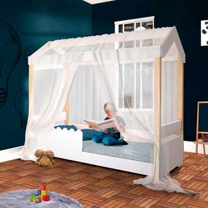 Cama Solteiro Com Colchão Castor Montessoriana Voal Infantil Shop JM